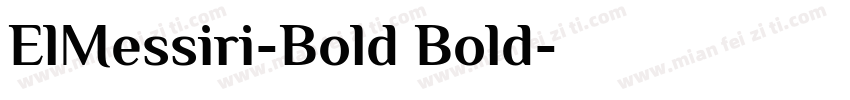 ElMessiri-Bold Bold字体转换